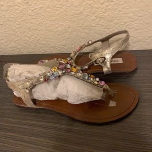 Steve Madden Multi Colored Bejeweled Sandals